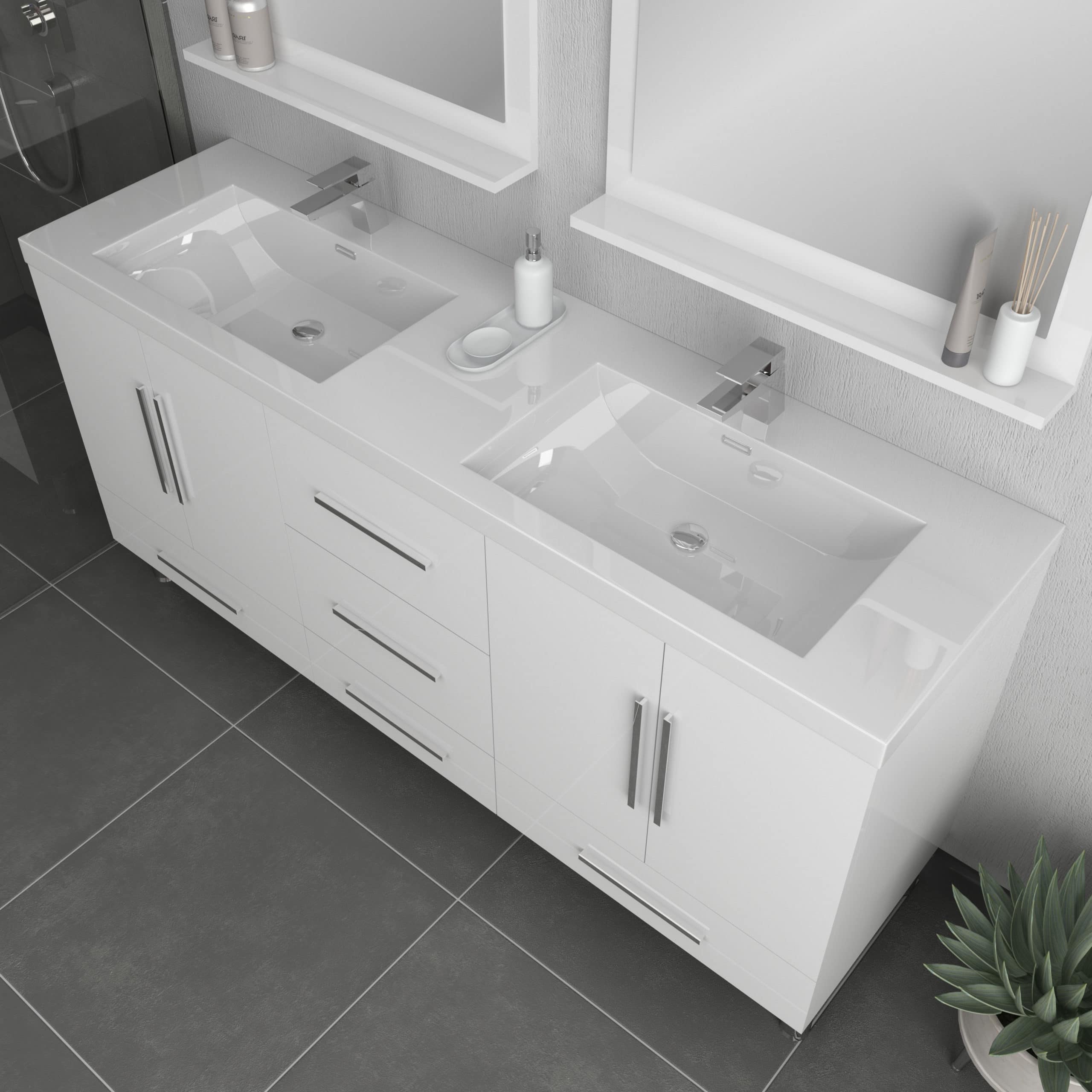 Alya Bath Ripley 67" Double Vanity & Sinks with Sink | AT-8063