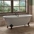 Cambridge Plumbing DE67-398463-PKG Bathtub Cast Iron Double Ended Clawfoot Tub  (22H x 30W x 67L)