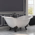 Cambridge Plumbing DES-684D-PKG Bathtub Cast Iron Double Ended Slipper Tub with English Telephone Style  (31H x 30W x 71L)