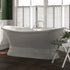Cambridge Plumbing DES-PED-684D-PKG Bathtub Cast Iron Double Ended Slipper Tub with English Telephone Style  (29H x 30W x 72L)