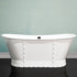 Cambridge Plumbing  Bathtub Cast Iron Double Slipper Skirted tub (28'Hx67Wx27 D)