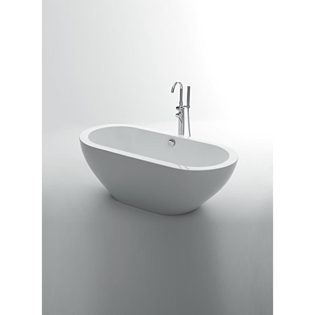 Eviva Lina 67″ White Free Standing Strengthen Acrylic Bathtub EVTB1008-67WH