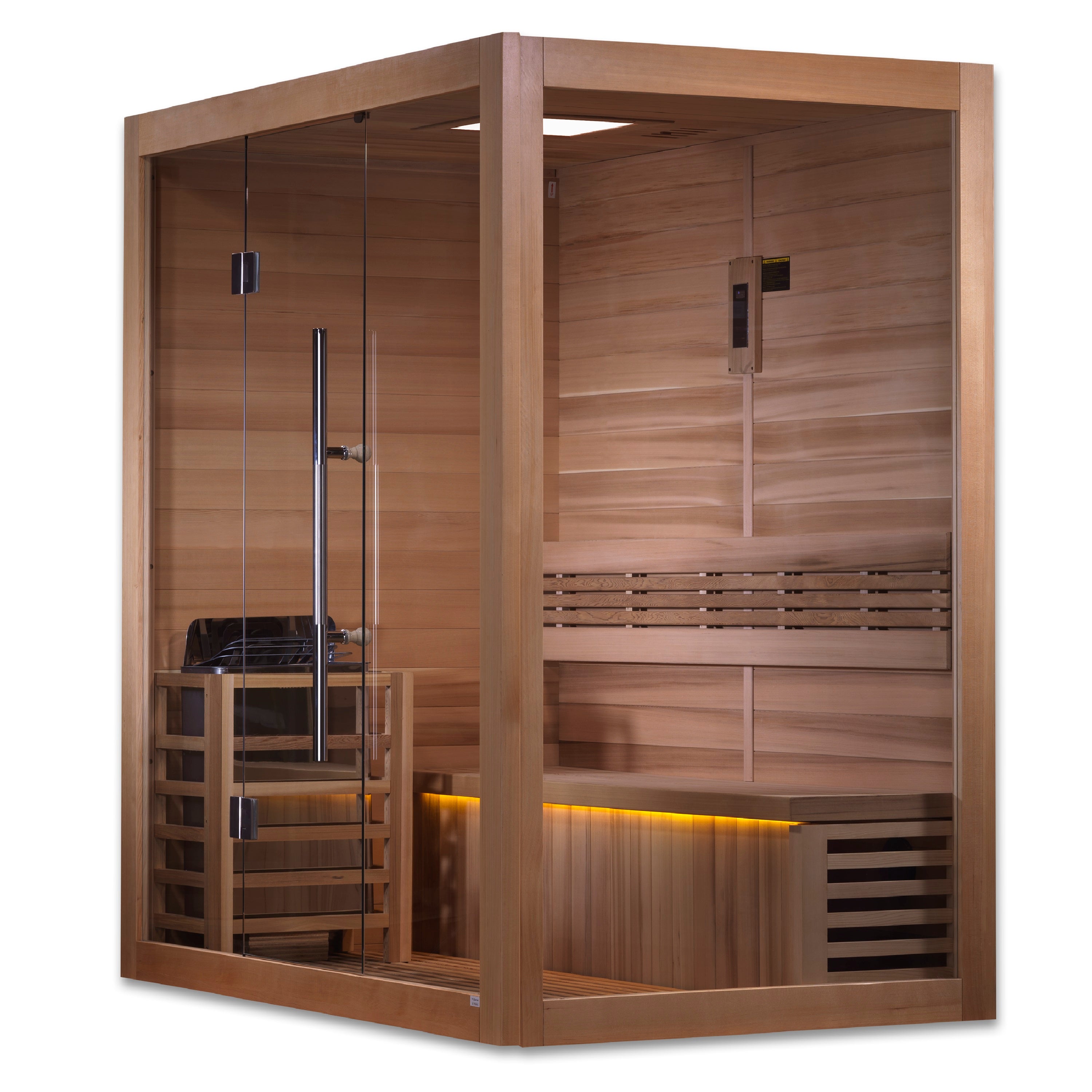 Golden Designs 4-Person "Forssa" Traditional Sauna w/ Hemlock | GDI-7203-01