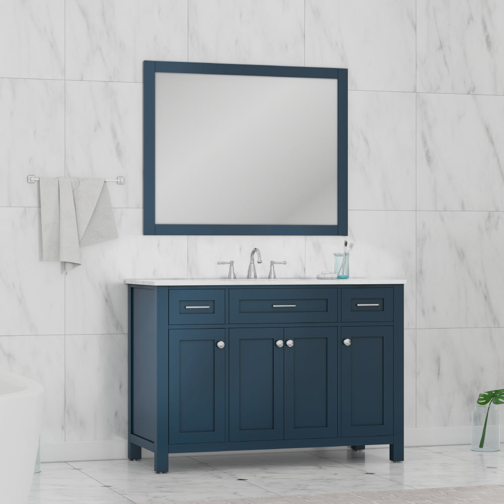 Alya Bath Norwalk 48" Vanity with Carrera Marble Top | HE-101-48