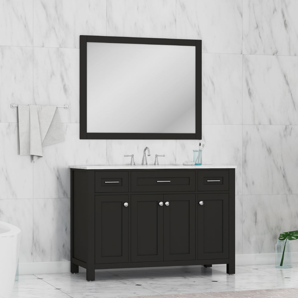 Alya Bath Norwalk 48" Vanity with Carrera Marble Top | HE-101-48