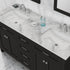 Alya Bath Norwalk 60" Double Vanity & Sinks with Carrera Marble Top | HE-101-60D