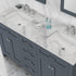 Alya Bath Norwalk 60" Double Vanity & Sinks with Carrera Marble Top | HE-101-60D