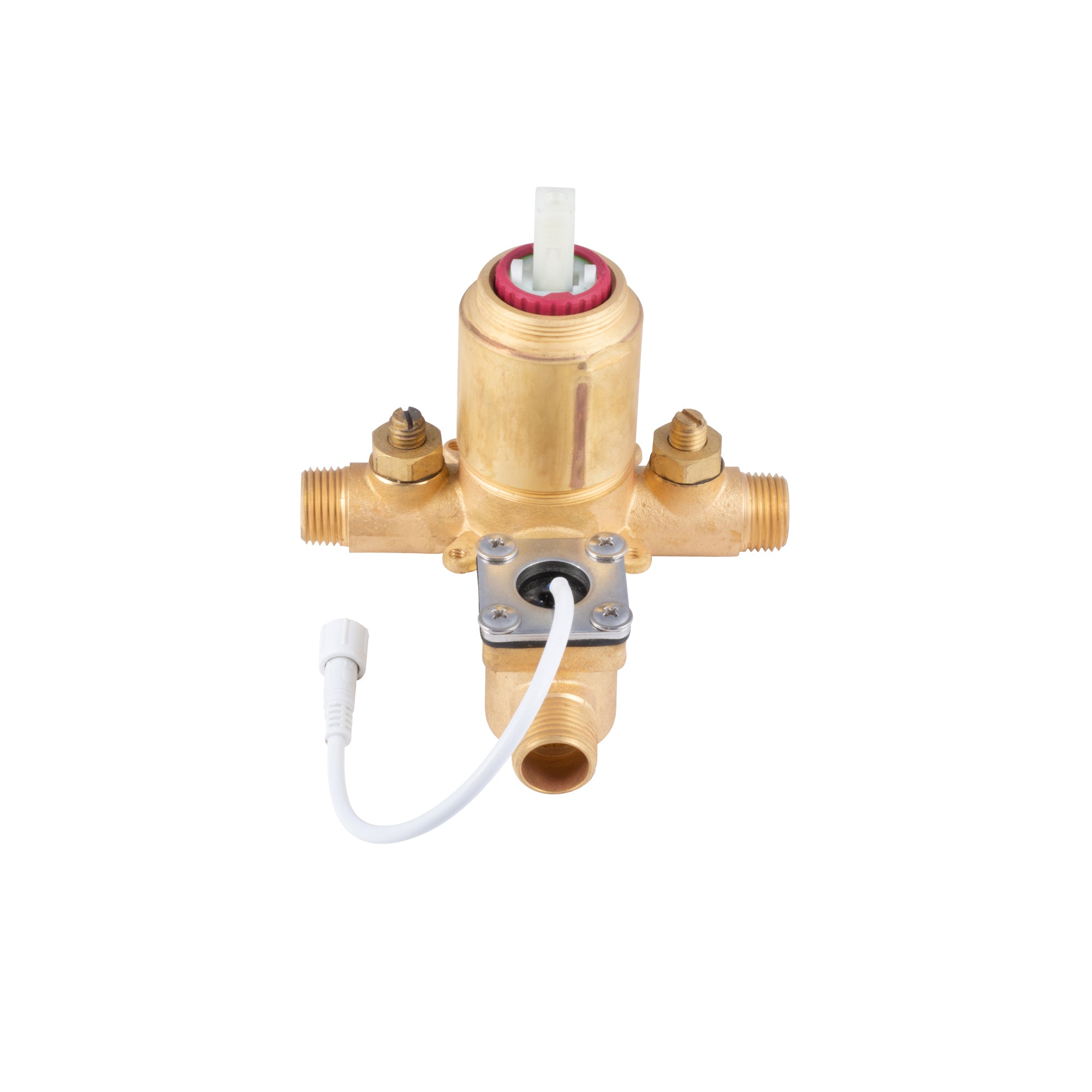 PULSE ShowerSpas LED TruTemp Pressure Balance Valve with Brushed Nickel Trim Kit