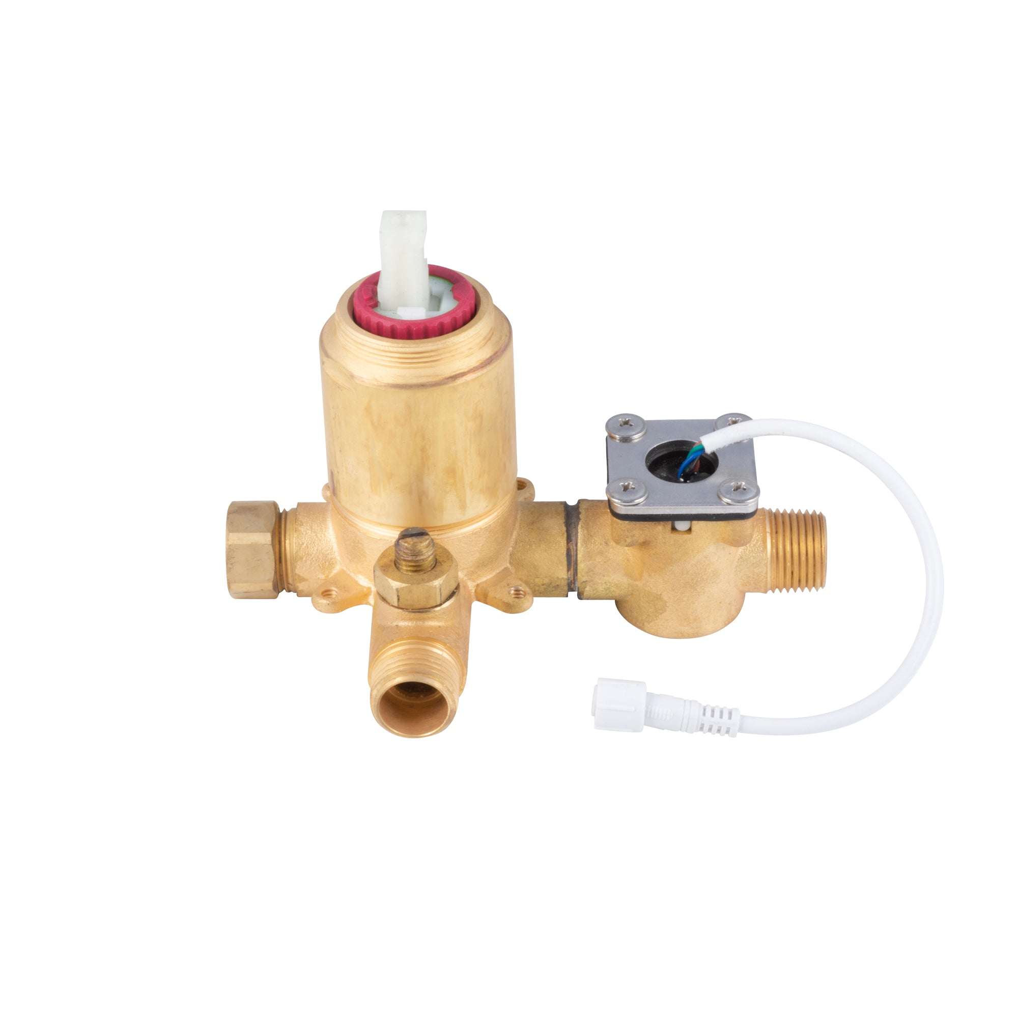 PULSE ShowerSpas LED TruTemp Pressure Balance Valve with Brushed Nickel Trim Kit