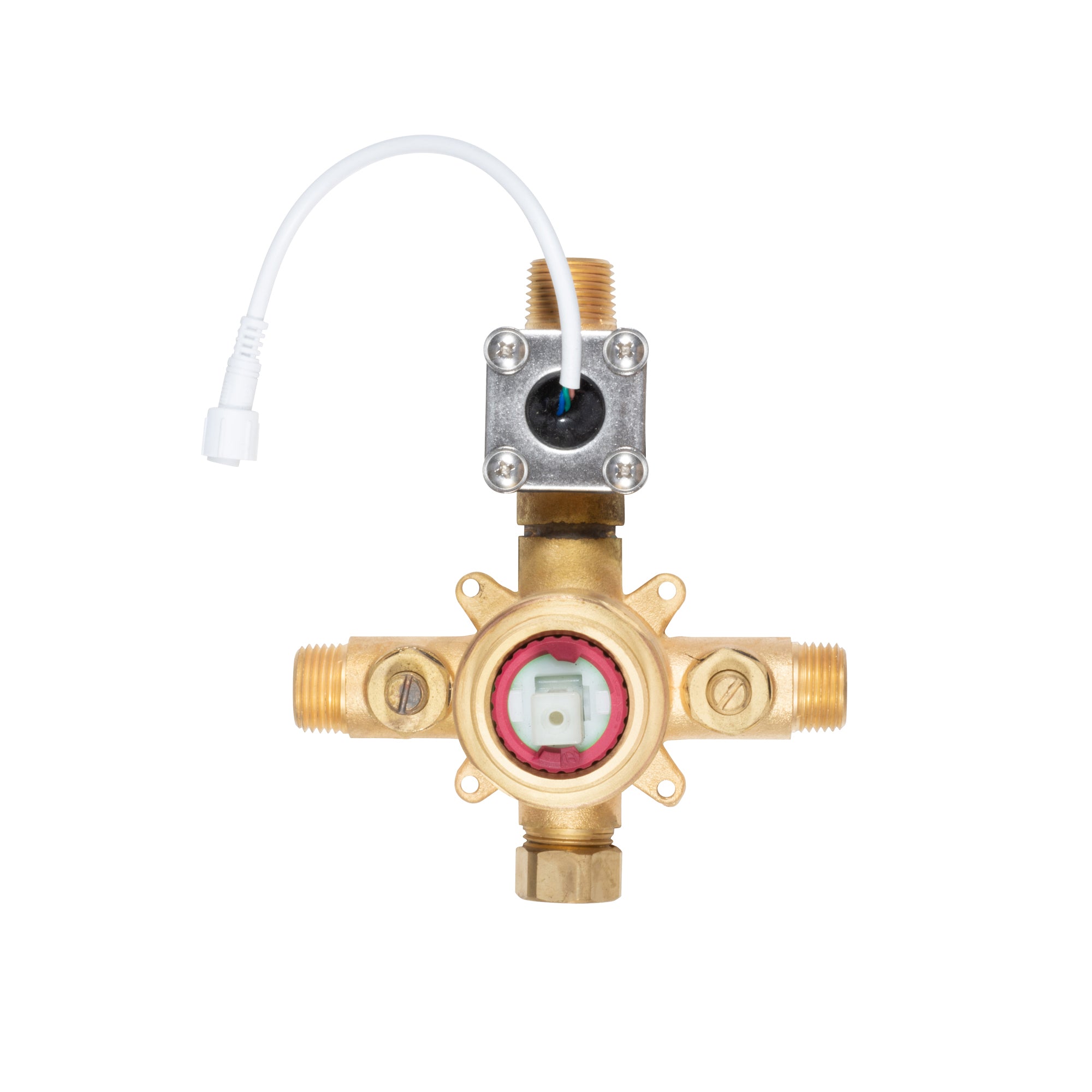 PULSE ShowerSpas LED TruTemp Pressure Balance Valve with Brushed Nickel Trim Kit