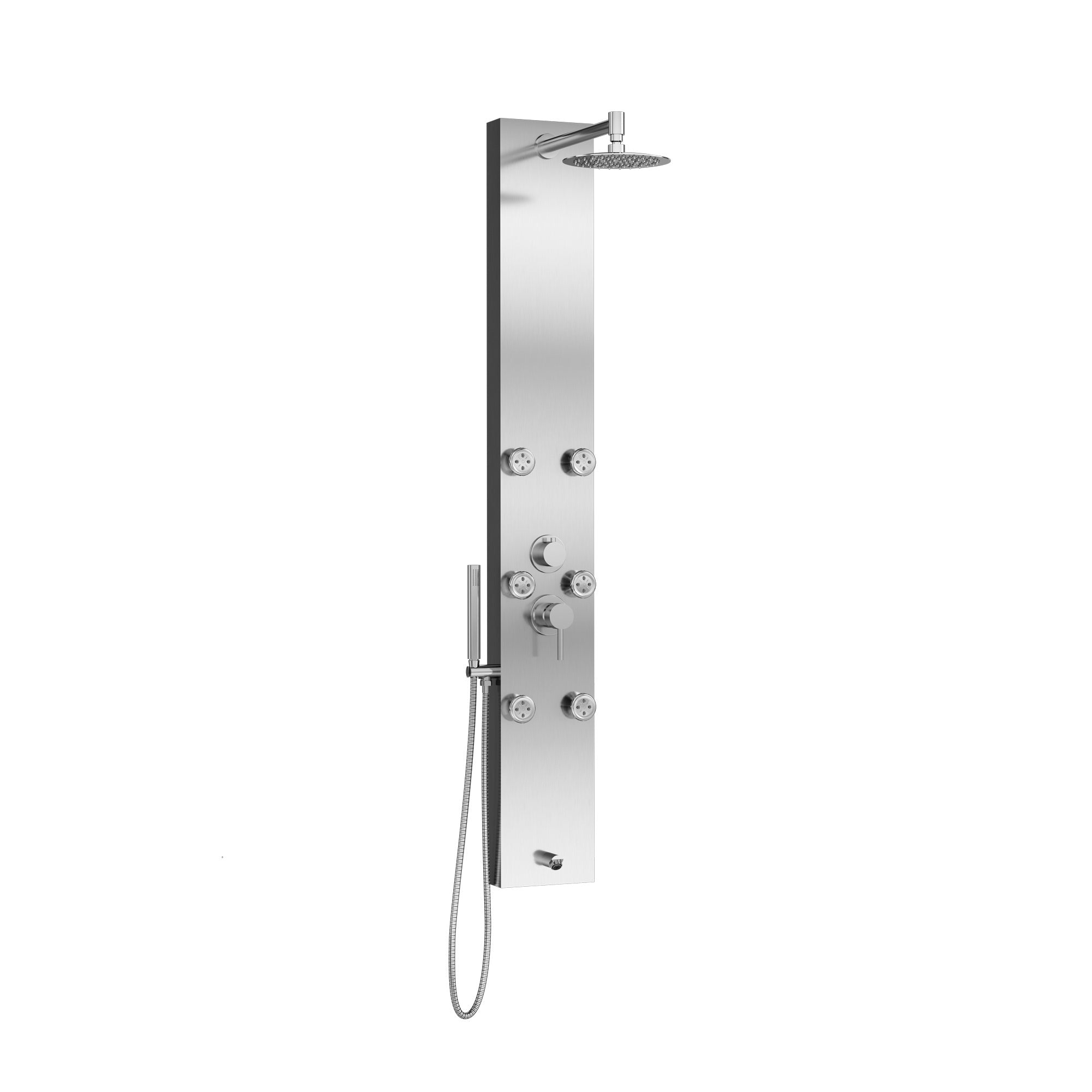 PULSE ShowerSpas Stainless Steel Oil-Rubbed Bronze Shower Panel - Monterey ShowerSpa