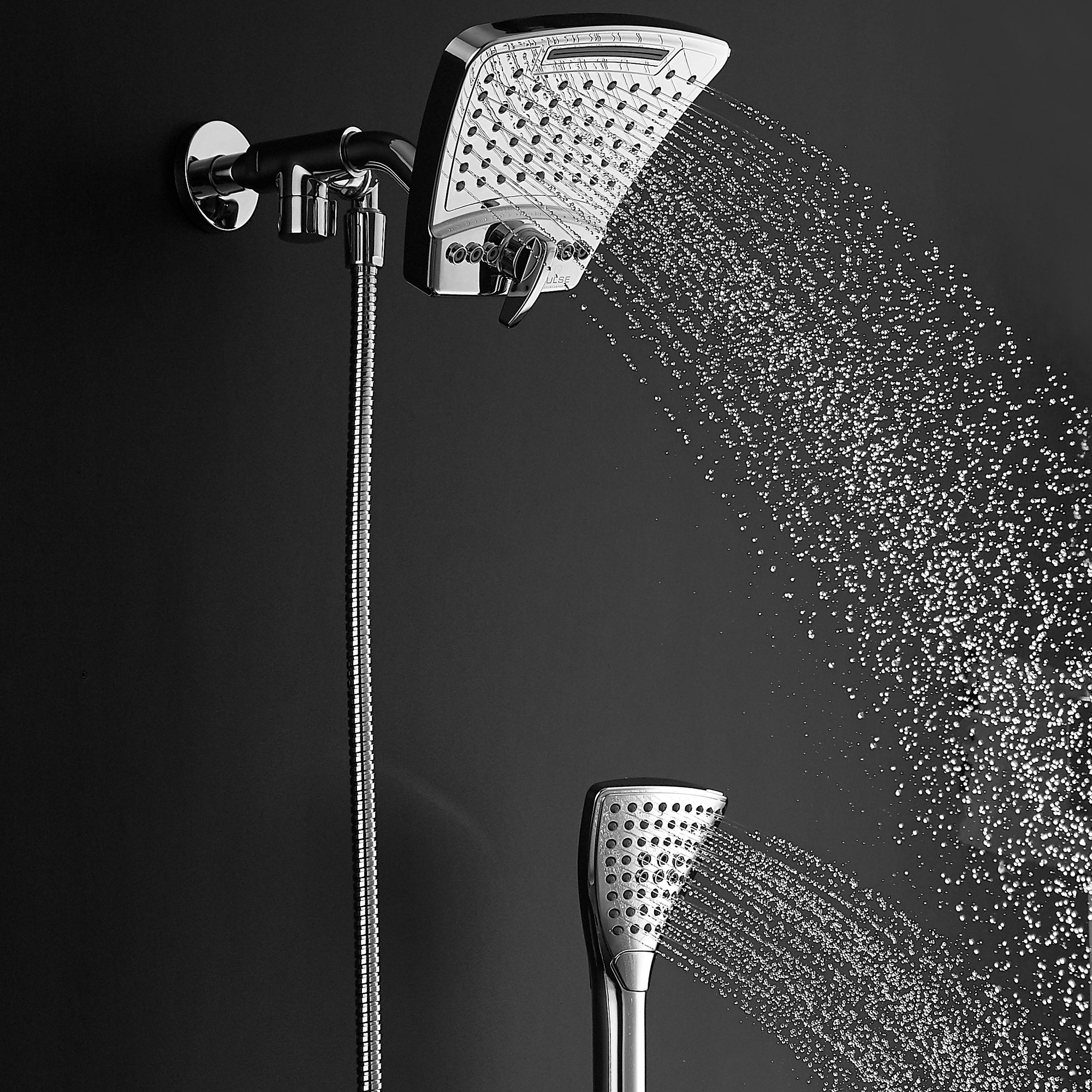 PULSE ShowerSpas Brushed Nickel Shower System - PowerShot Shower System