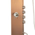 PULSE ShowerSpas Brushed Bronze Stainless Steel Shower Panel - Santa Cruz ShowerSpa