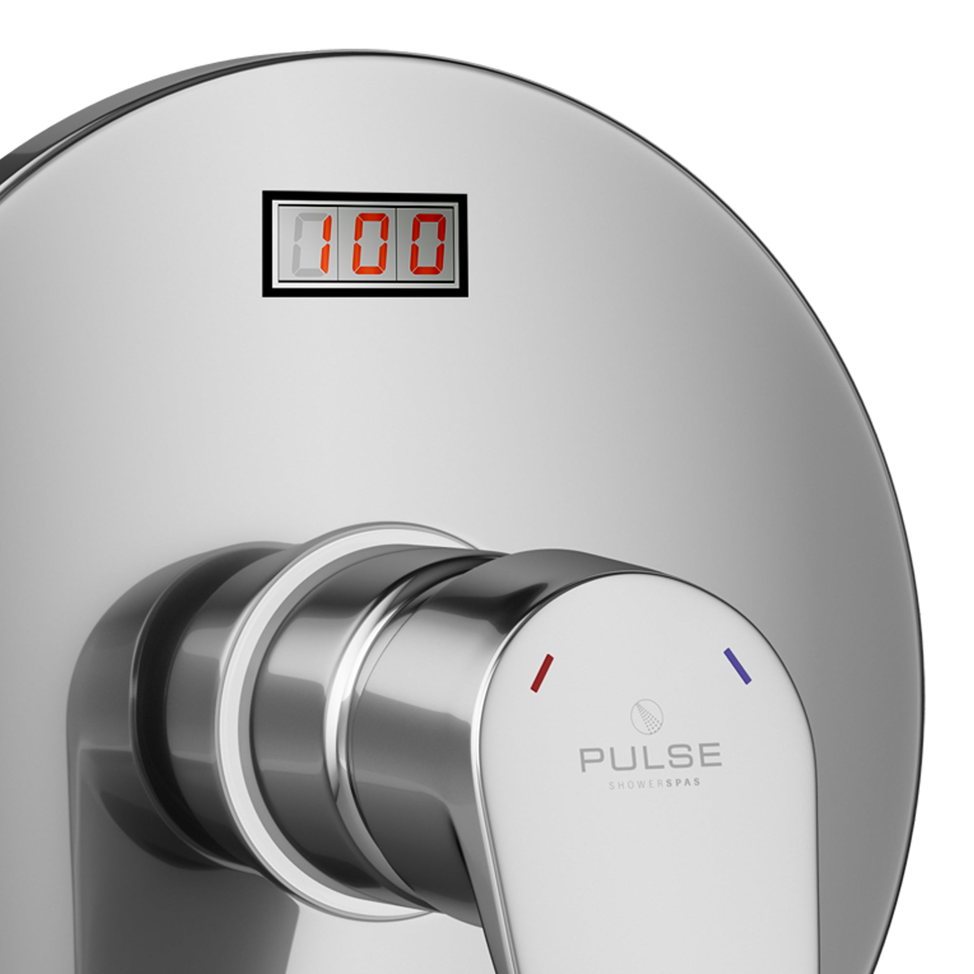 PULSE ShowerSpas LED TruTemp Pressure Balance Valve with Brushed Nickel Trim Kit