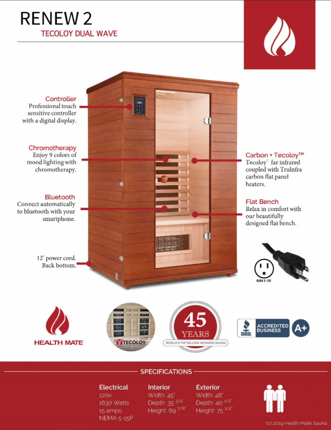 Health Mate Renew 3 Far Infrared Sauna – Wish Rock Relaxation