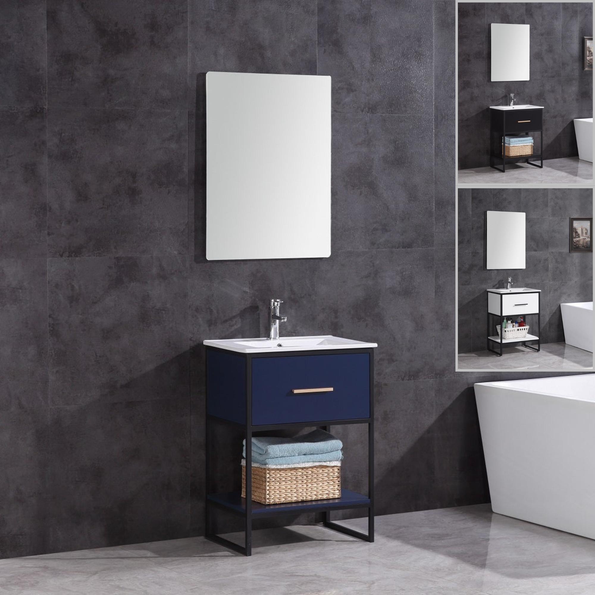 Legion Furniture 24" Bathroom Vanity & Sink - WH7024 (24" x 18" x 34")