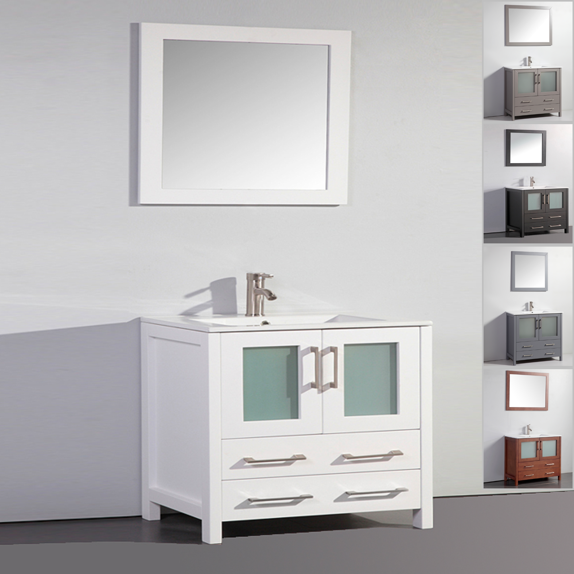 Legion Furniture 36" Bathroom Vanity, Mirror & Sink - WA7936 (36" x 18" x 34")