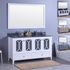 Legion Furniture 60" Bathroom Vanity, Mirror & Double Sinks WT7460 (60" x 22" x 35")