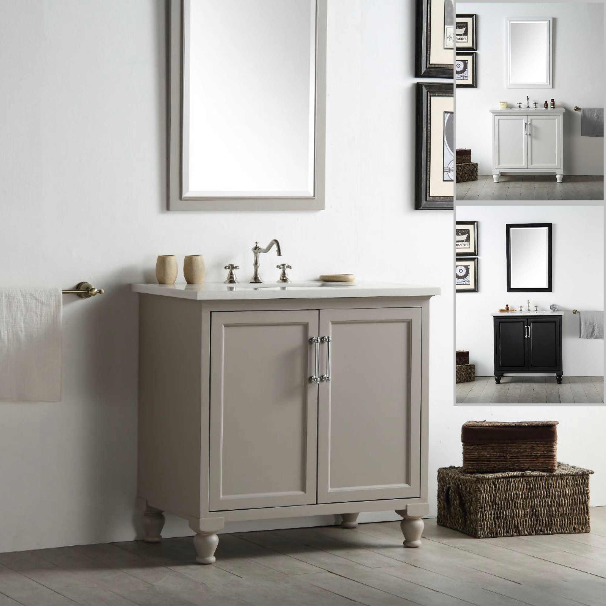Legion Furniture 36" Bathroom Vanity & Sink WH7536 (36" x 22" x 34")