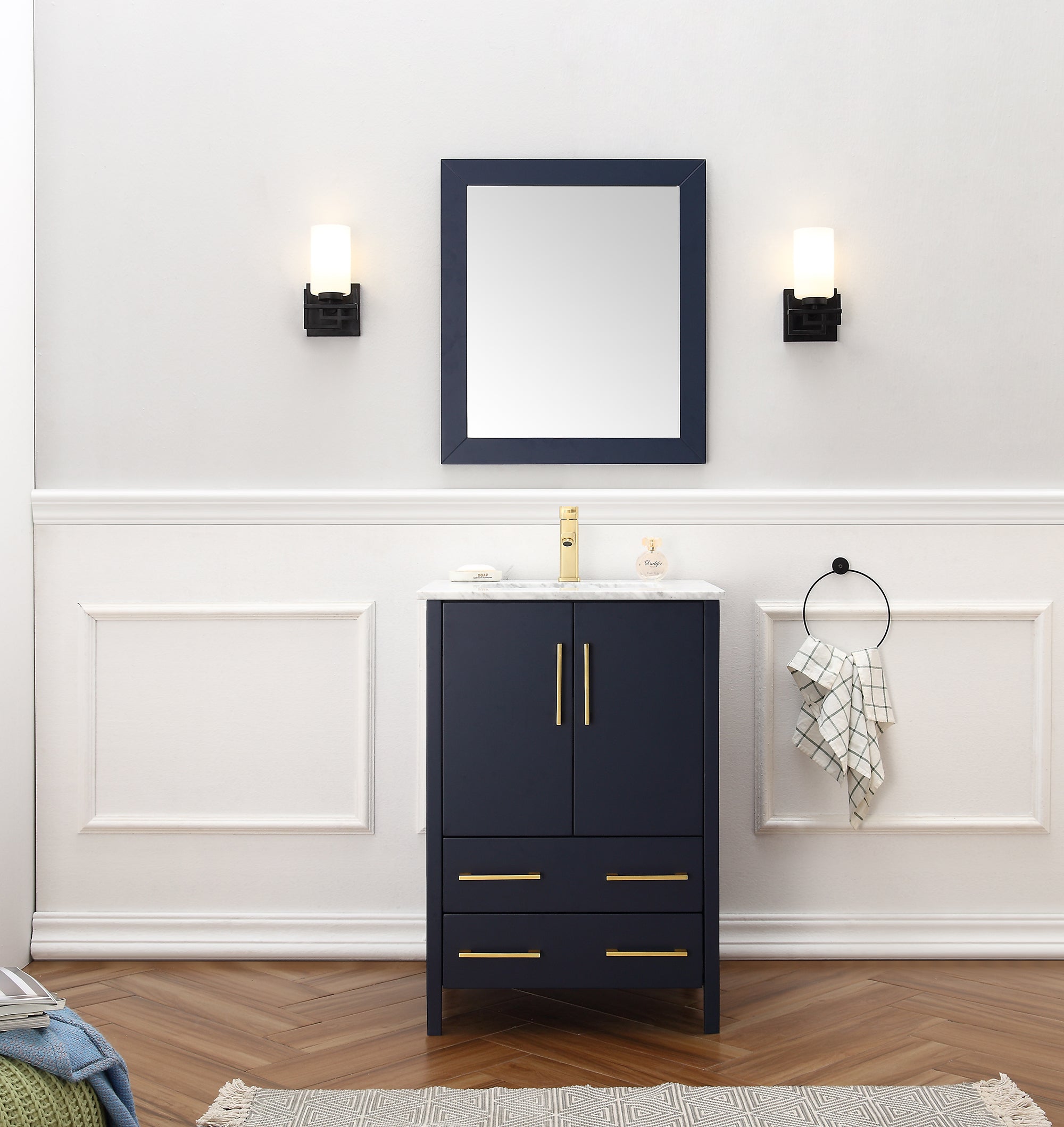 Legion Furniture 24" Blue Vanity w/ Sink & Mirror - WA7924-B (24″x22″x34″)