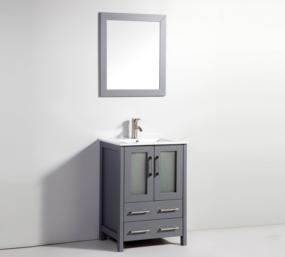 Legion Furniture 24" Bathroom Vanity, Mirror & Sink WA7924 (24" x 18" x 34")