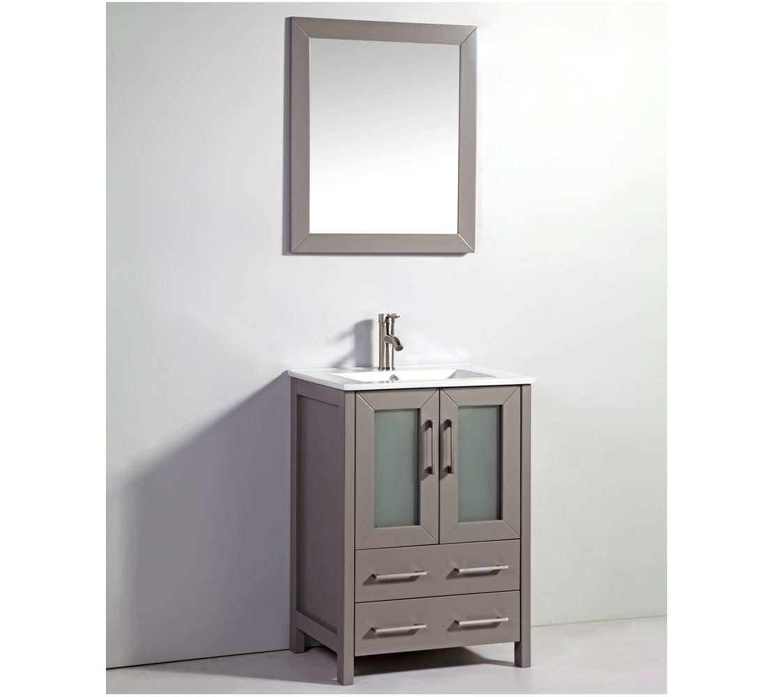 Legion Furniture 24" Bathroom Vanity, Mirror & Sink WA7924 (24" x 18" x 34")