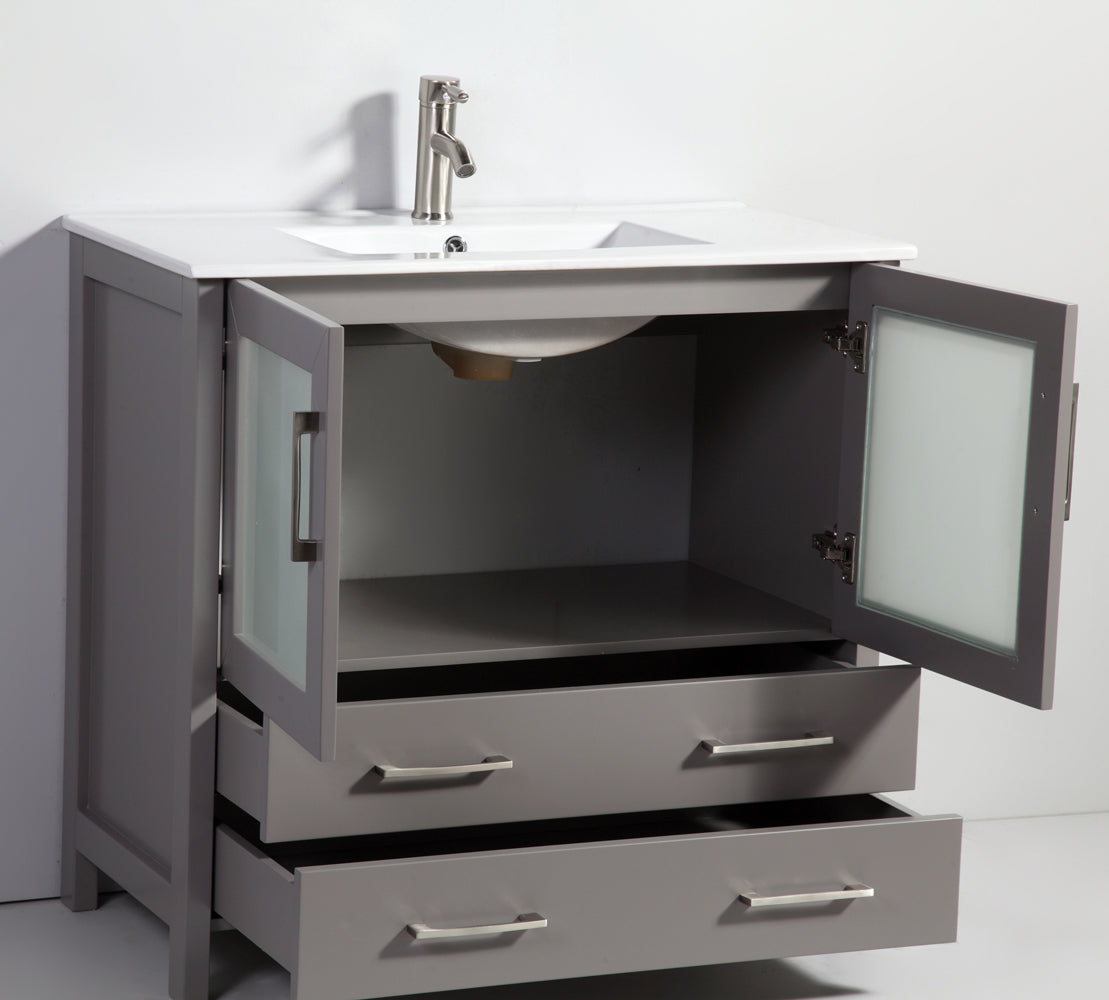 Legion Furniture 36" Bathroom Vanity, Mirror & Sink - WA7936 (36" x 18" x 34")