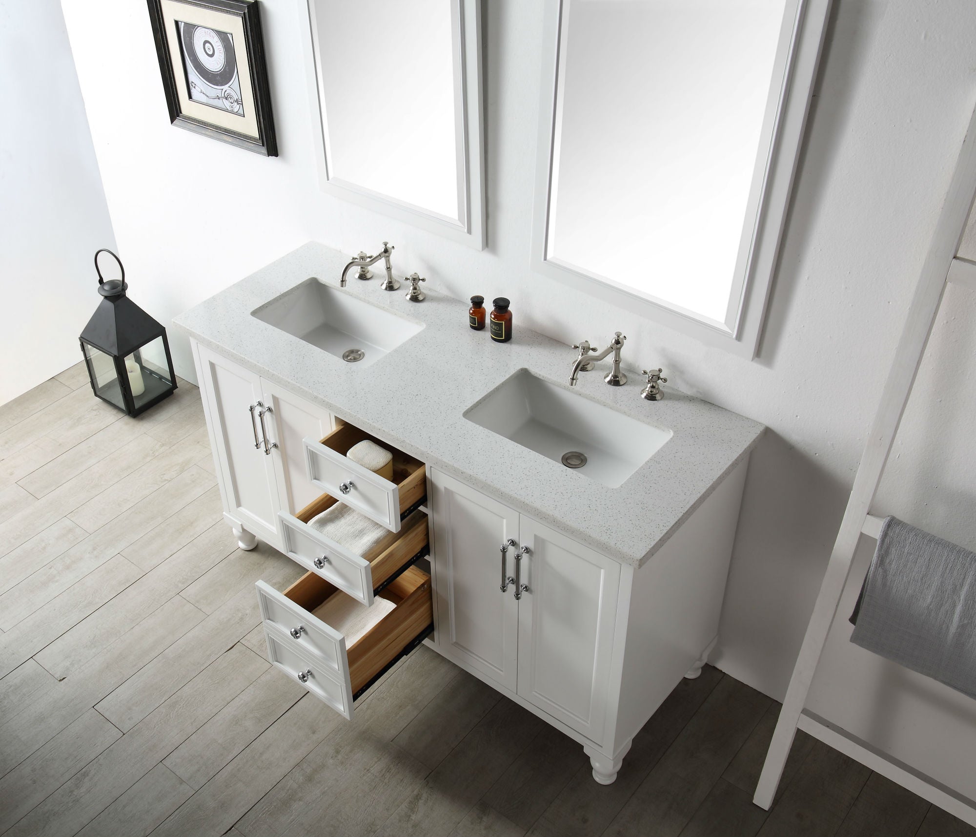 Legion Furniture 60" Bathroom Vanity & Double Sinks WH7560 (60" x 22" x 35")