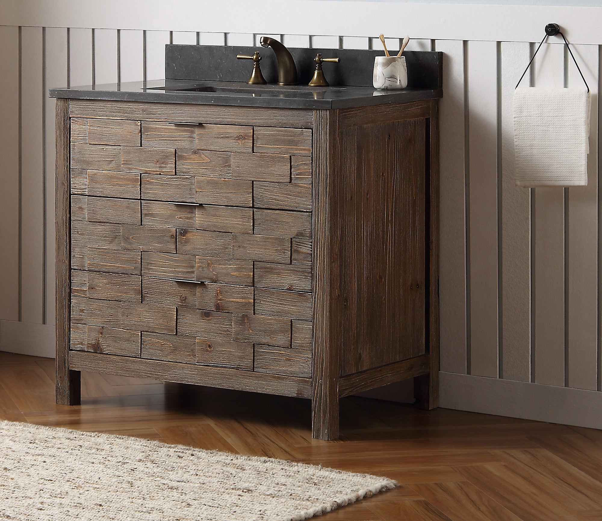 Legion Furniture 36" Rustic Wooden Vanity & Sink - WH8636 (36″ x 22″ x 38″)