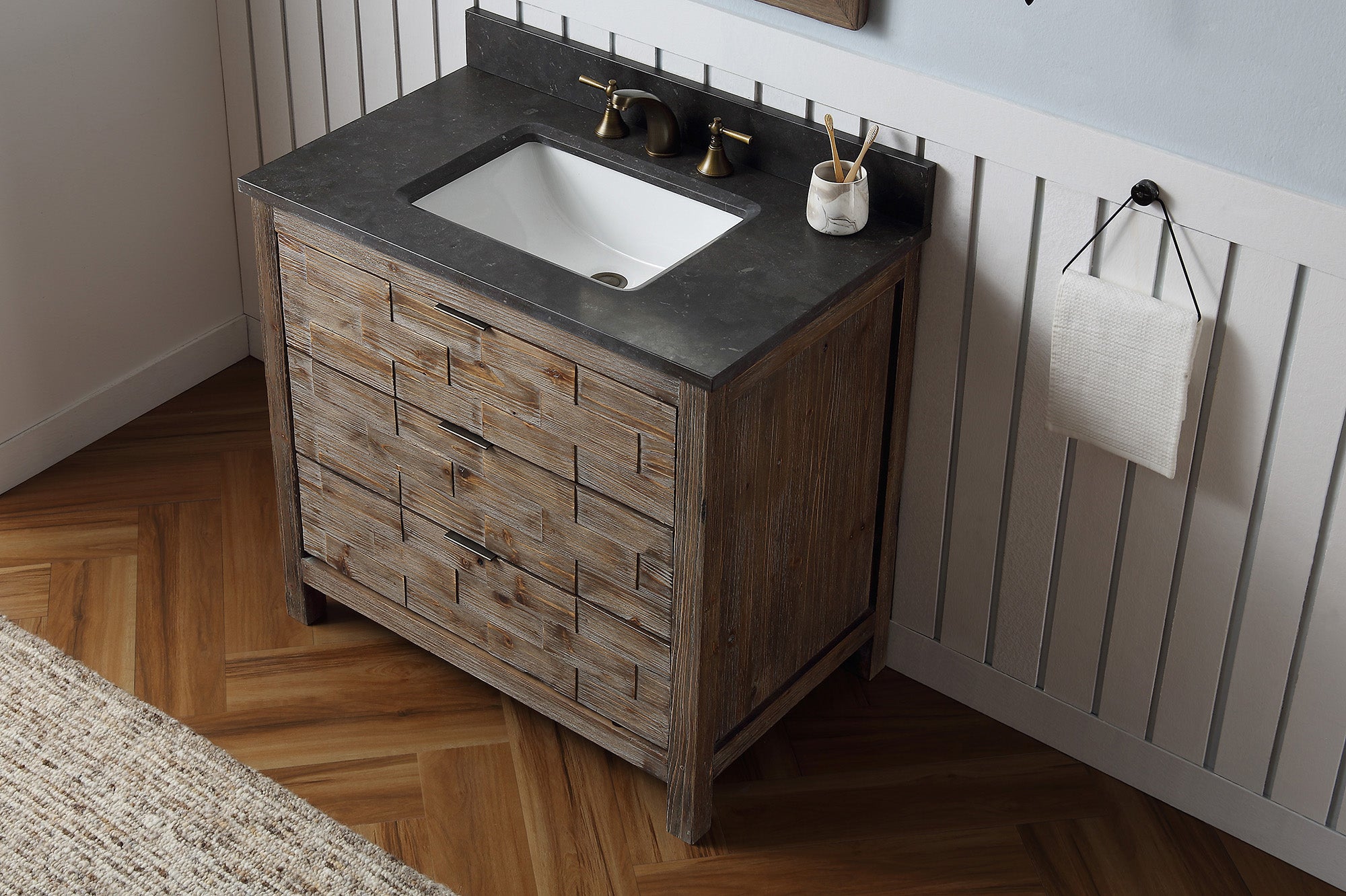 Legion Furniture 36" Rustic Wooden Vanity & Sink - WH8636 (36″ x 22″ x 38″)
