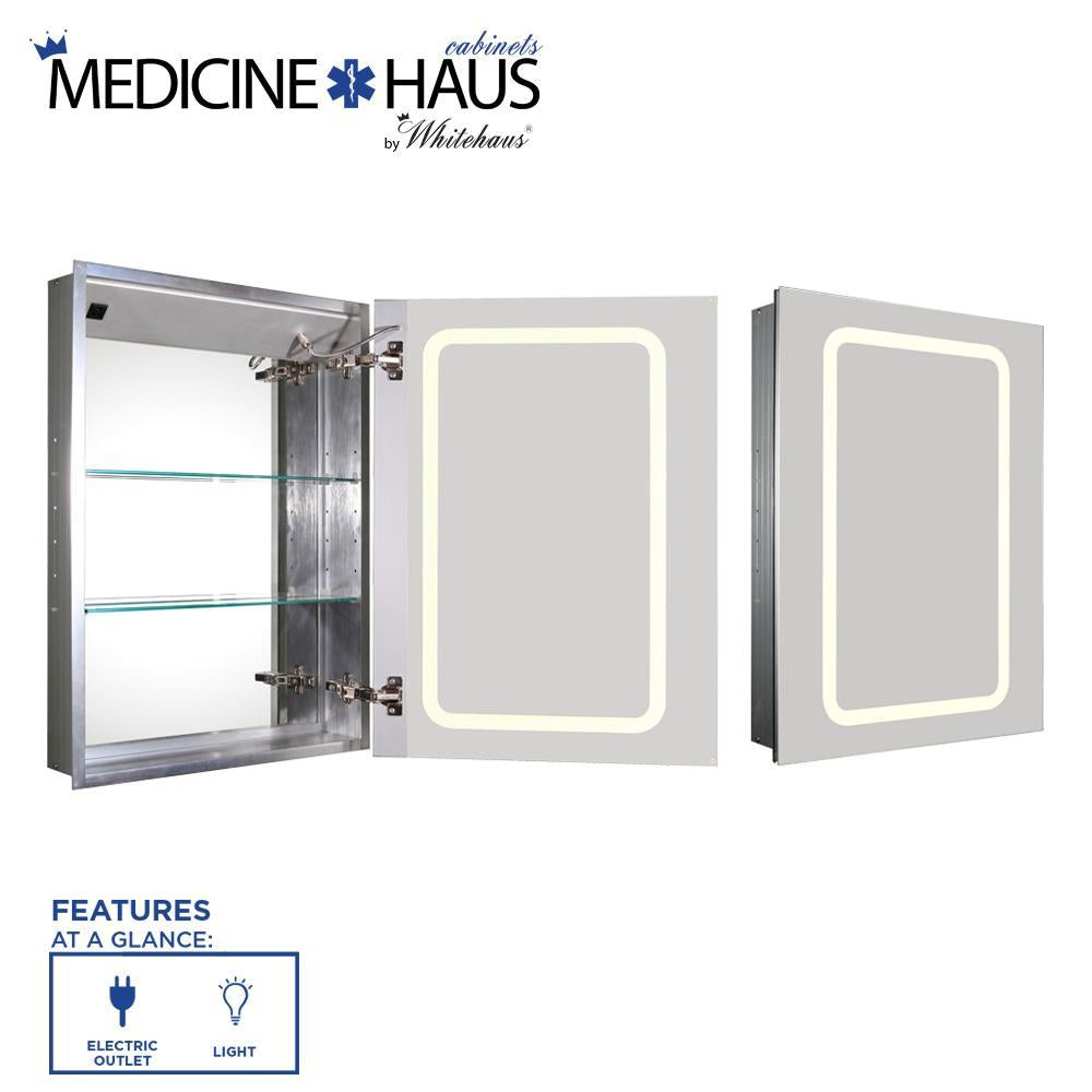 Whitehaus WHKAL7055-I Bathroom Cabinet Recessed Door w/ Adjustable Shelves