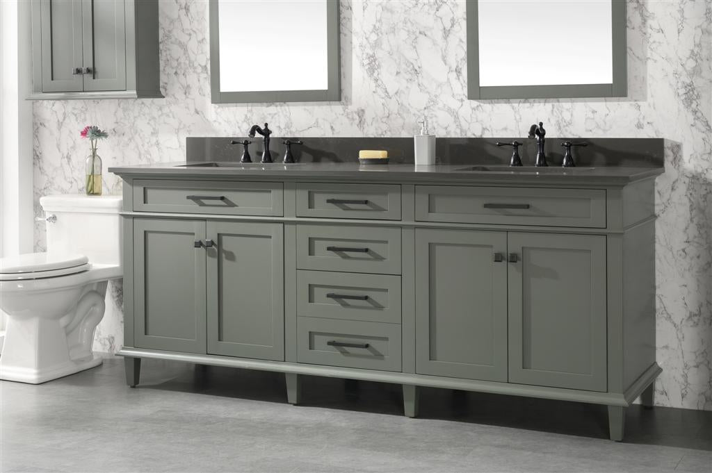 Legion Furniture 80" Bathroom Vanity & Double Sinks WLF2280 (80" x 22" x 34")