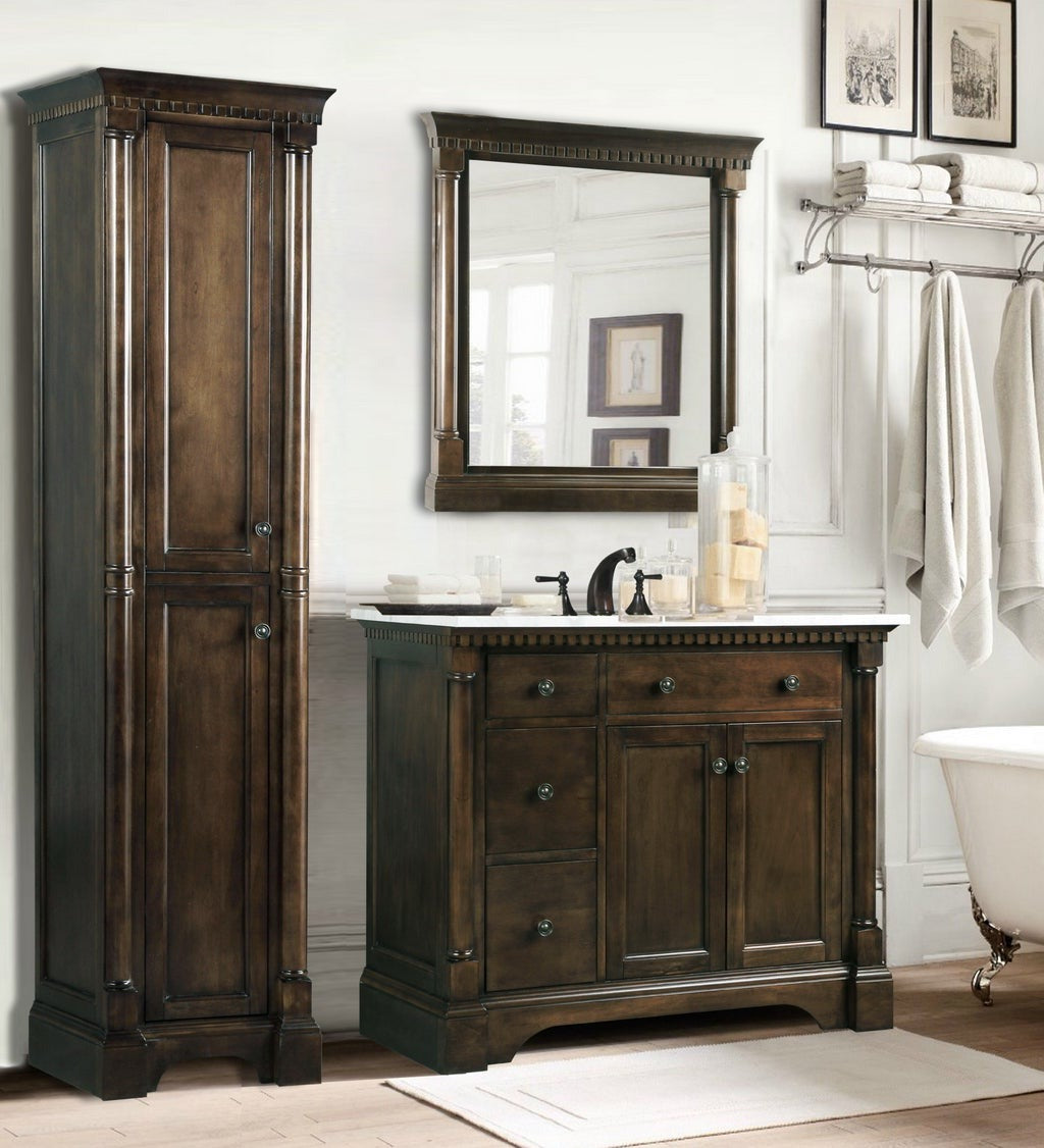 Legion Furniture 37" Poplar Wood Vanity & Sink WLF6036-36 - (37″ x 21″ x 33″)