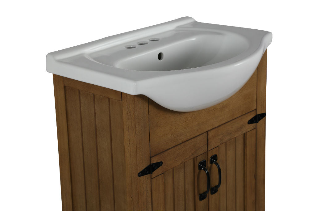 Legion Furniture 24" Poplar Wood Vanity & Sink - WLF6043 (24″ x 17″ x 34″)