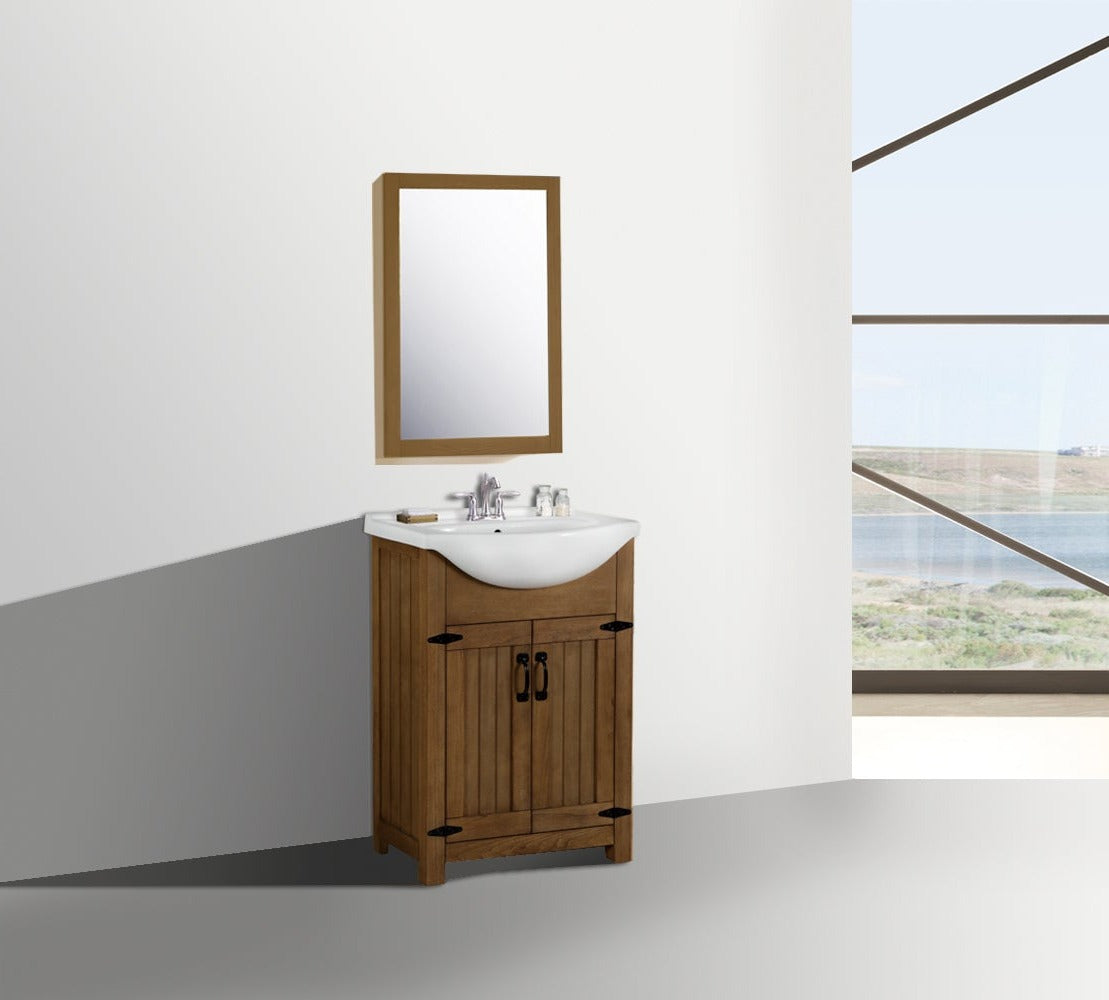 Legion Furniture 24" Poplar Wood Vanity & Sink - WLF6043 (24″ x 17″ x 34″)