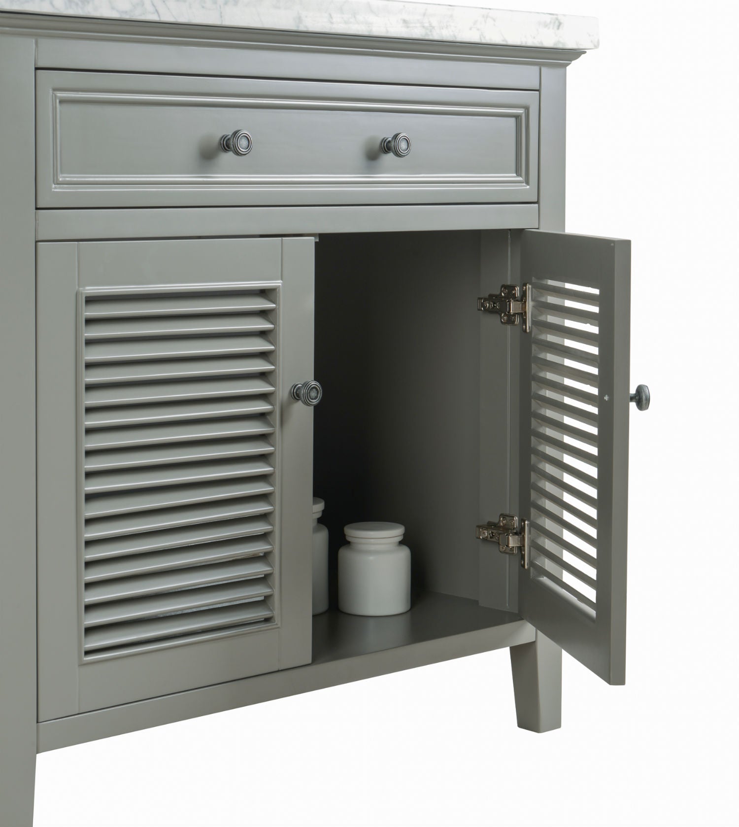 Legion Furniture 36" White/Gray Bathroom Vanity, Sink & Mirror WS2136 (36" x 22" x 34")