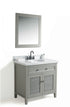 Legion Furniture 36" White/Gray Bathroom Vanity, Sink & Mirror WS2136 (36" x 22" x 34")