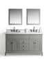 Legion Furniture 60" Gray Vanity, Mirror & Double Sinks WS2360-G (60" x 22" x 34")