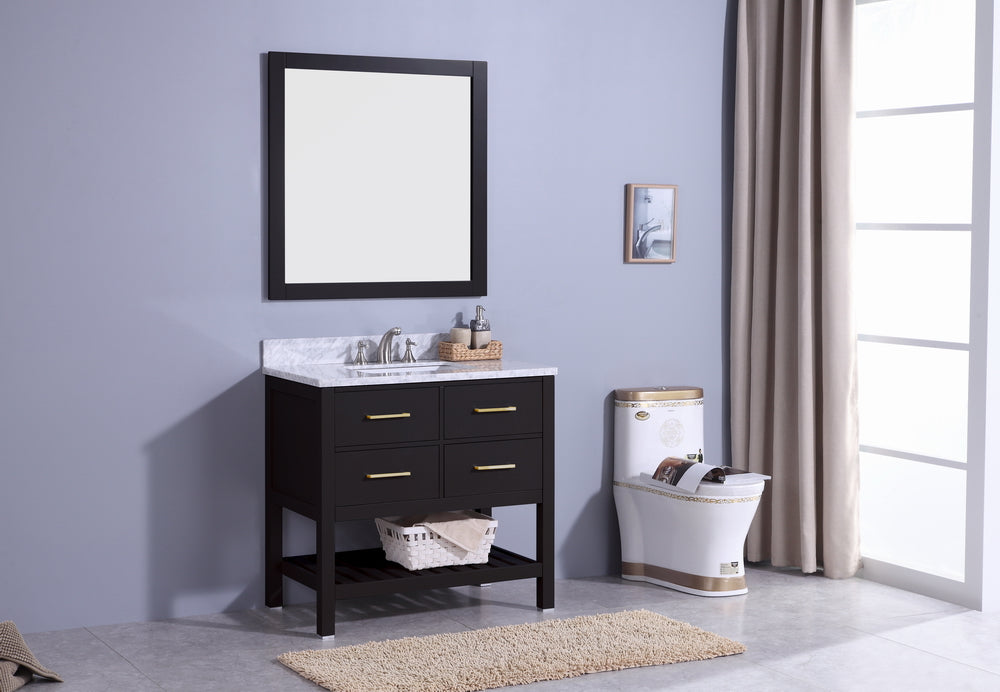 Legion Furniture 37" Bathroom Vanity, Mirror & Sink WT7136 (37" x 22" x 35")