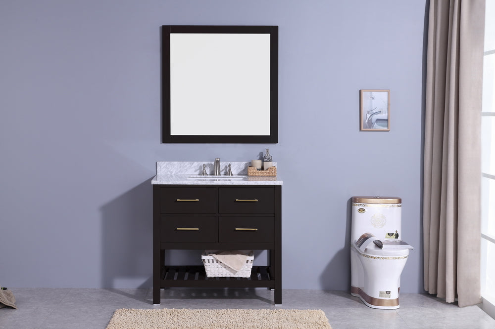 Legion Furniture 37" Bathroom Vanity, Mirror & Sink WT7136 (37" x 22" x 35")