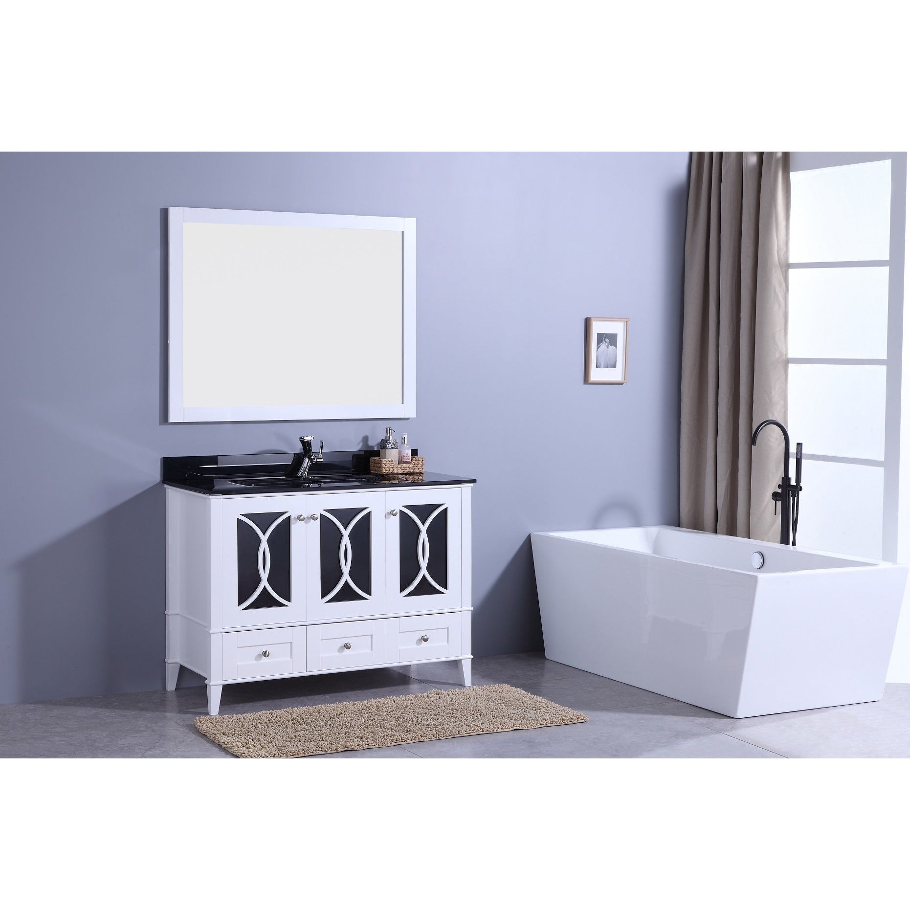 Legion Furniture 48" Vanity, Mirror & Sink - WT7448 (48"x22"x35")