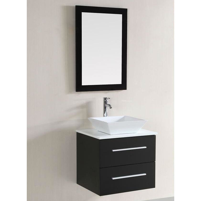 Legion Furniture 24" Wall Mount Vanity, Mirror & Sink WT9189 (24" x 20" x 21")