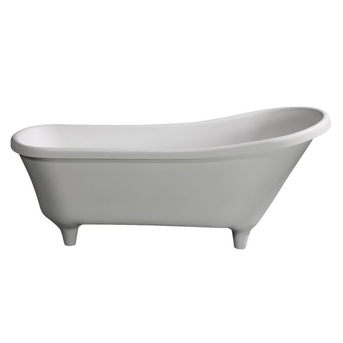 ALFI AB9960 Bathtub White Matte Clawfoot Solid Surface Resin (67-inch)