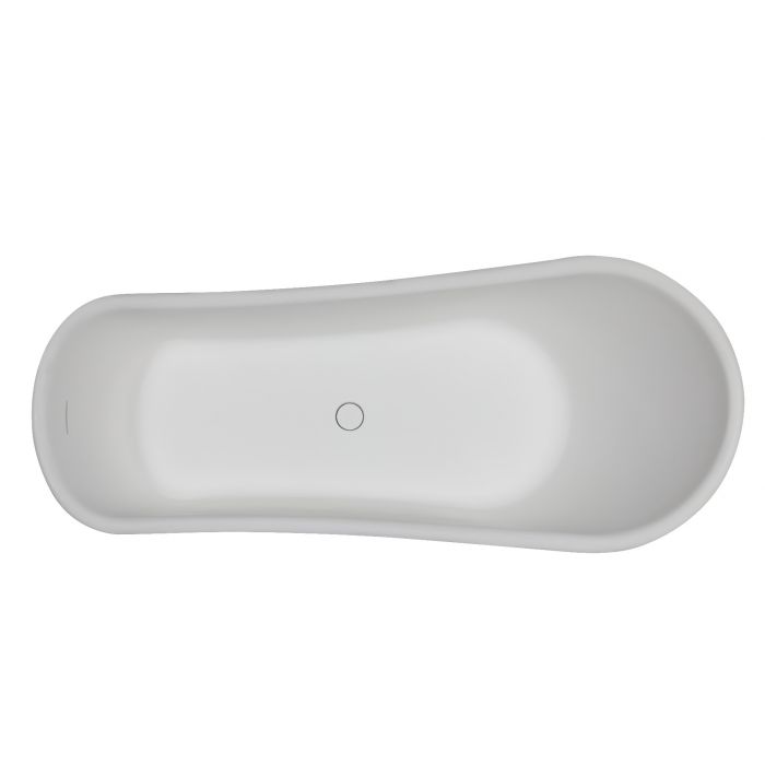 ALFI AB9960 Bathtub White Matte Clawfoot Solid Surface Resin (67-inch)