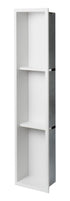 ALFI Built In Shower Shelf Black/White + Stainless Steel (8" x 36")