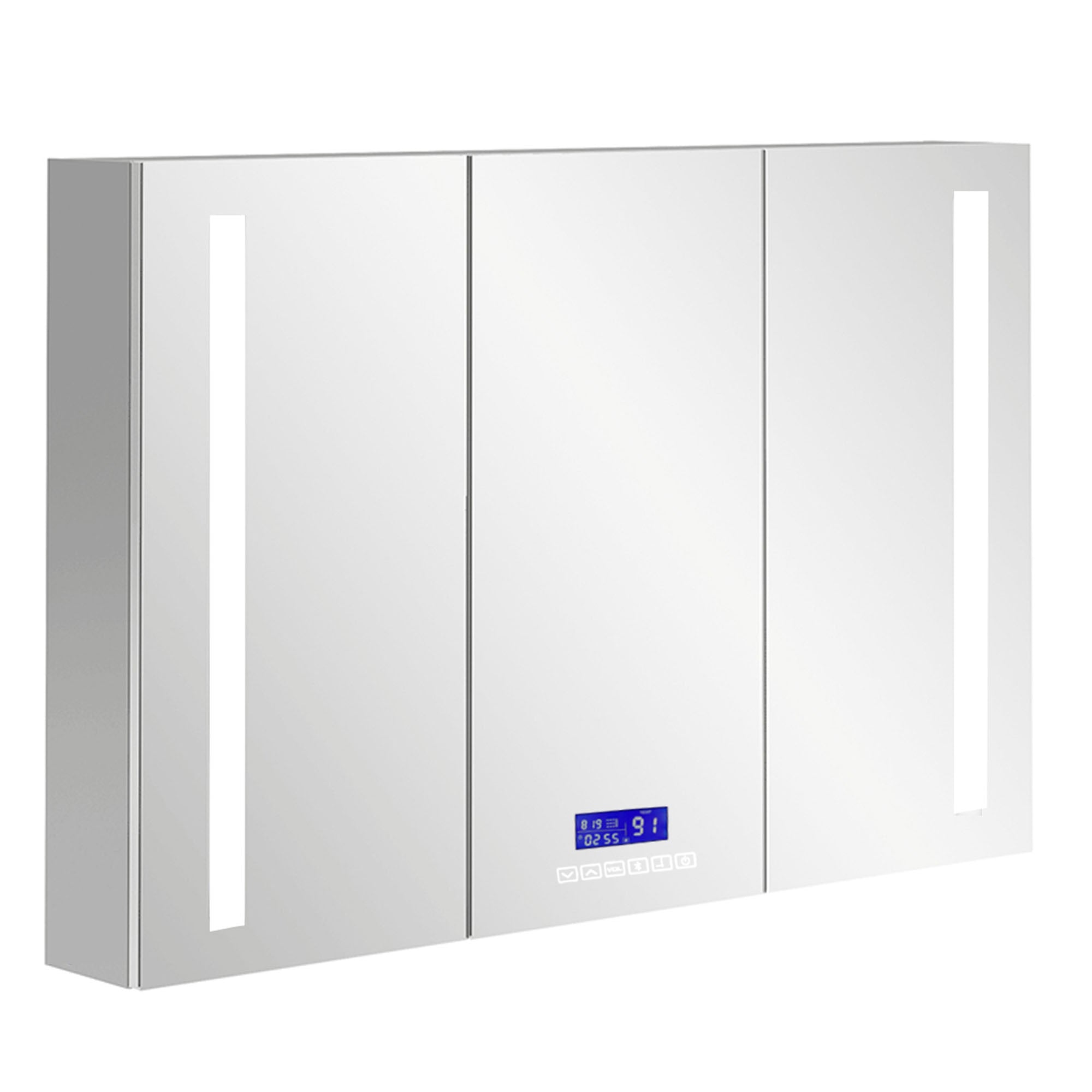 ALFI ABMC4228BT Triple Door LED & Bluetooth Bathroom Medicine Cabinet (42" x 28")