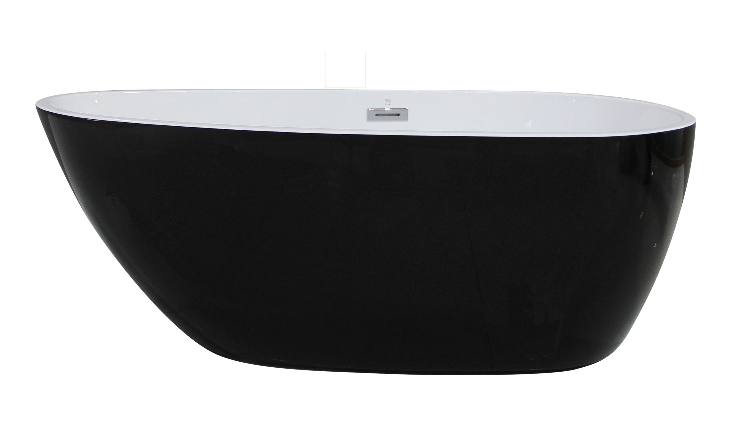 ALFI AB8862 Bathtub Black/White Oval Free Standing Soaker (59-inch)