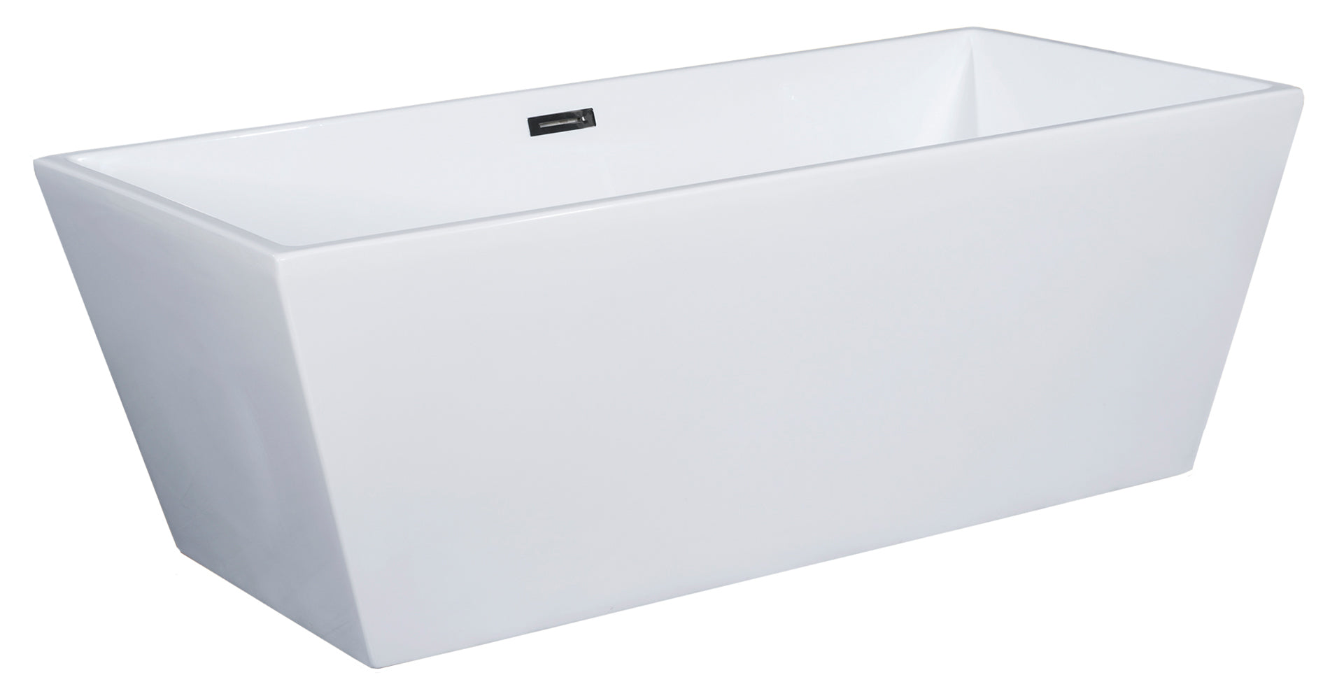 ALFI AB8833 Bathtub White Rectangular Free Standing Soaker (59-inch)