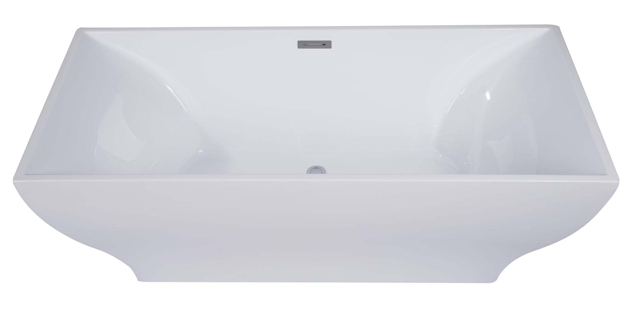 ALFI AB8840 Bathtub White Rectangular Acrylic Free Standing Soaker (67-inch)