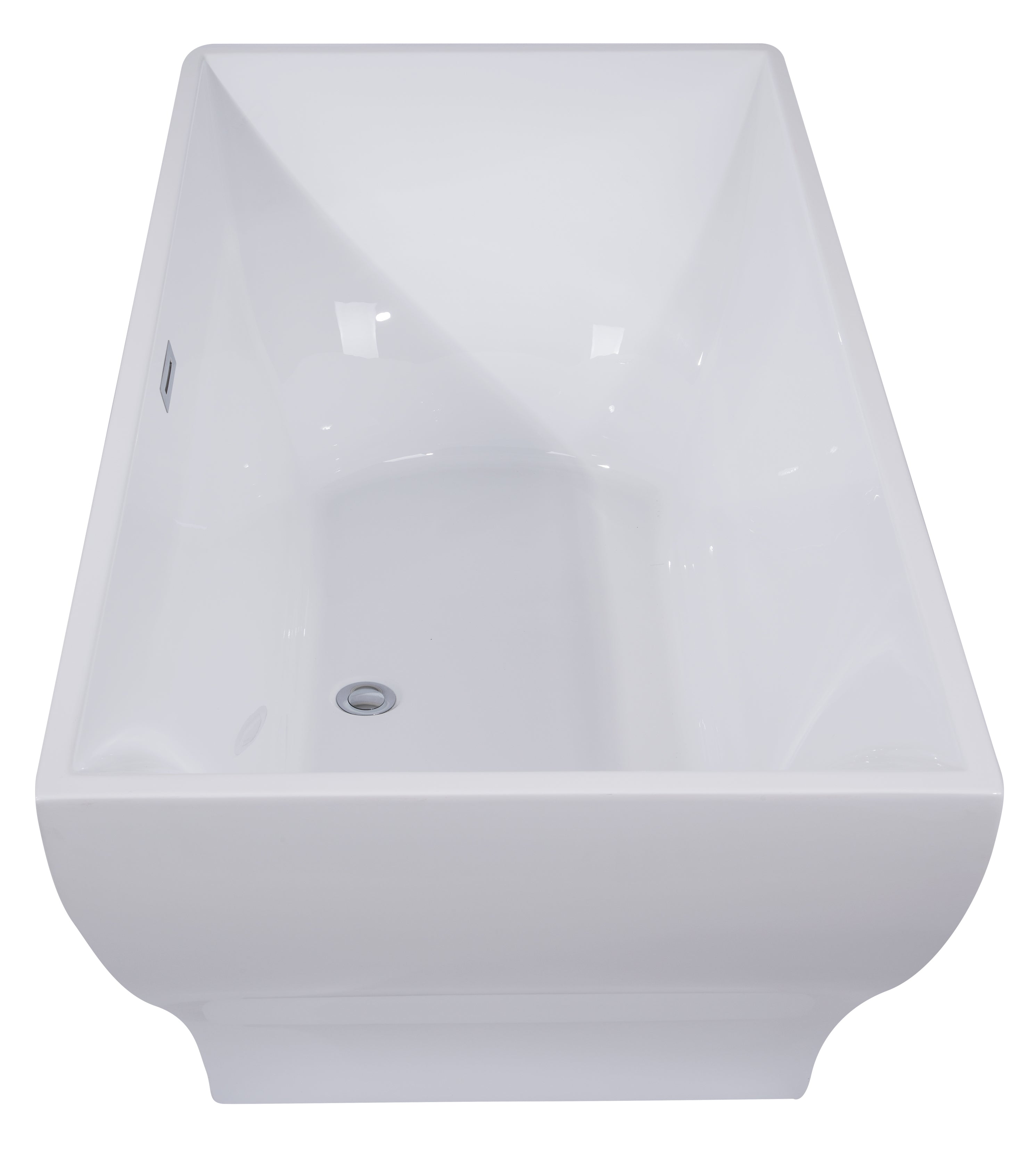 ALFI AB8840 Bathtub White Rectangular Acrylic Free Standing Soaker (67-inch)